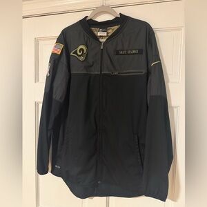 LA Rams Salute to Service Men's Black and Gray NFL Lightweight Jacket